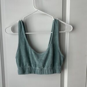 ZARA Teal Terrycloth Bralette